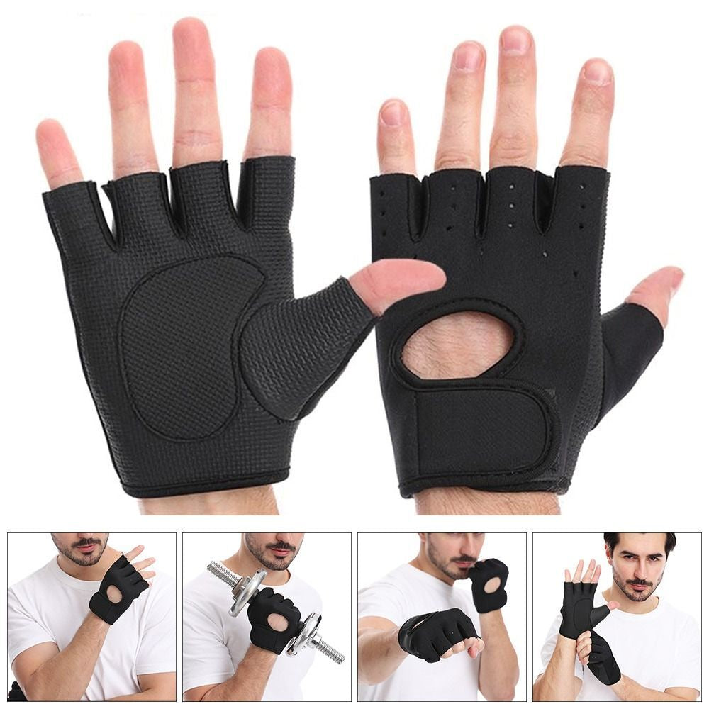 Women Men Half Finger Work Out Gym Gloves Sport Weight Lifting Exercise Fitness