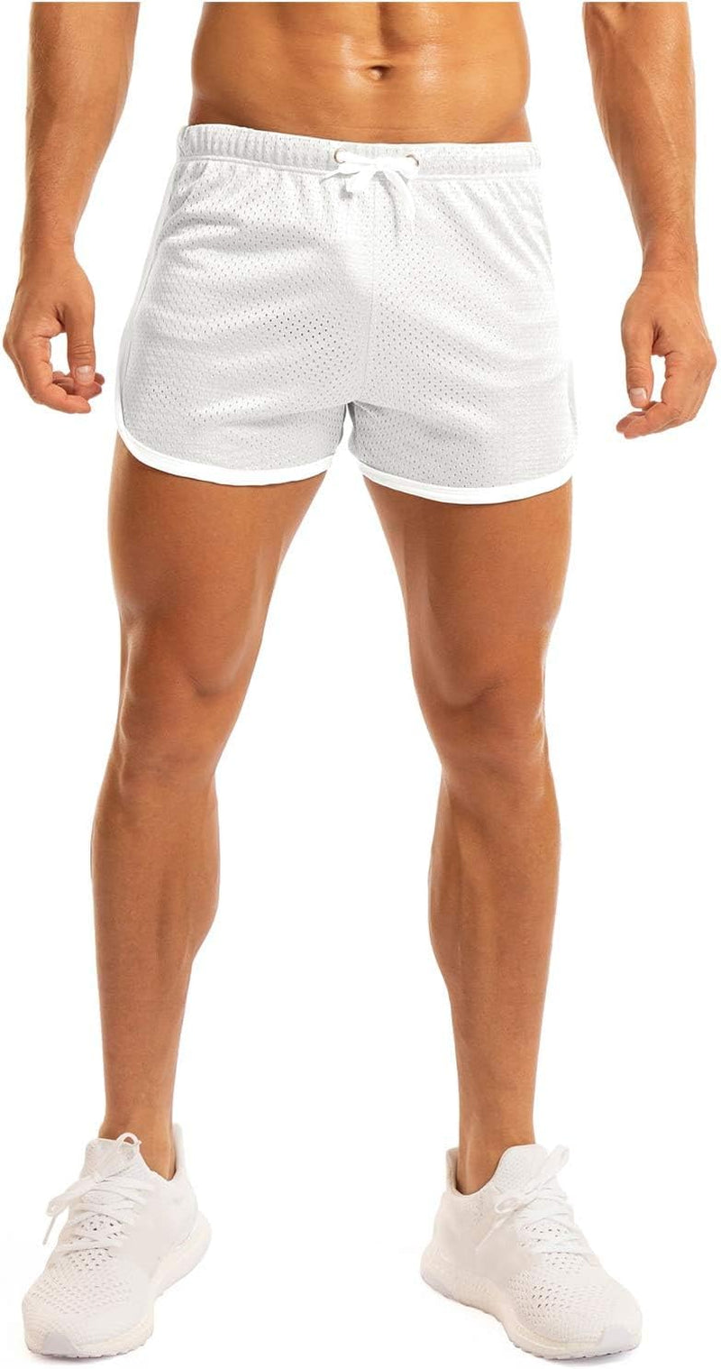 Men'S Fitted Shorts Bodybuilding Workout Gym Running Tight Lifting Shorts