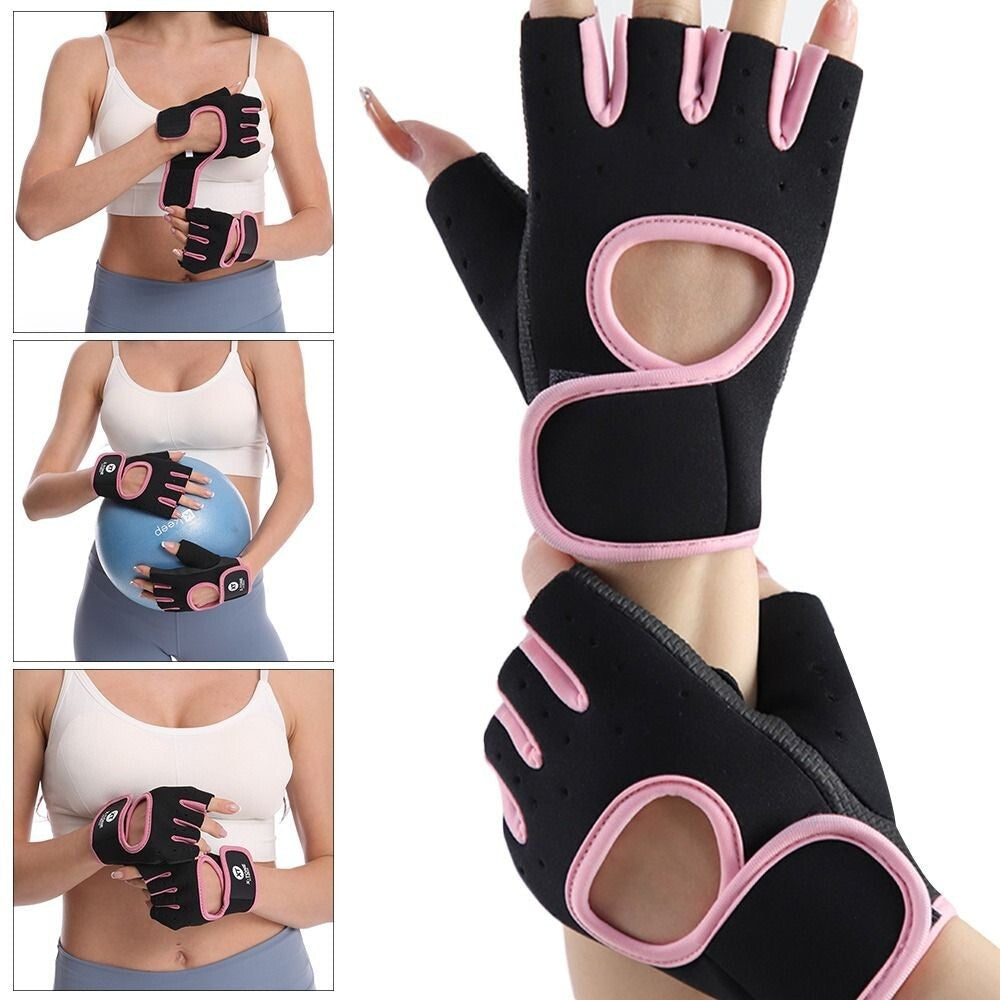 Women Men Half Finger Work Out Gym Gloves Sport Weight Lifting Exercise Fitness