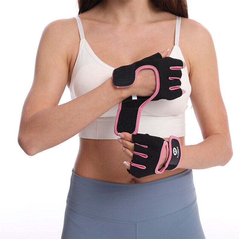 Women Men Half Finger Work Out Gym Gloves Sport Weight Lifting Exercise Fitness