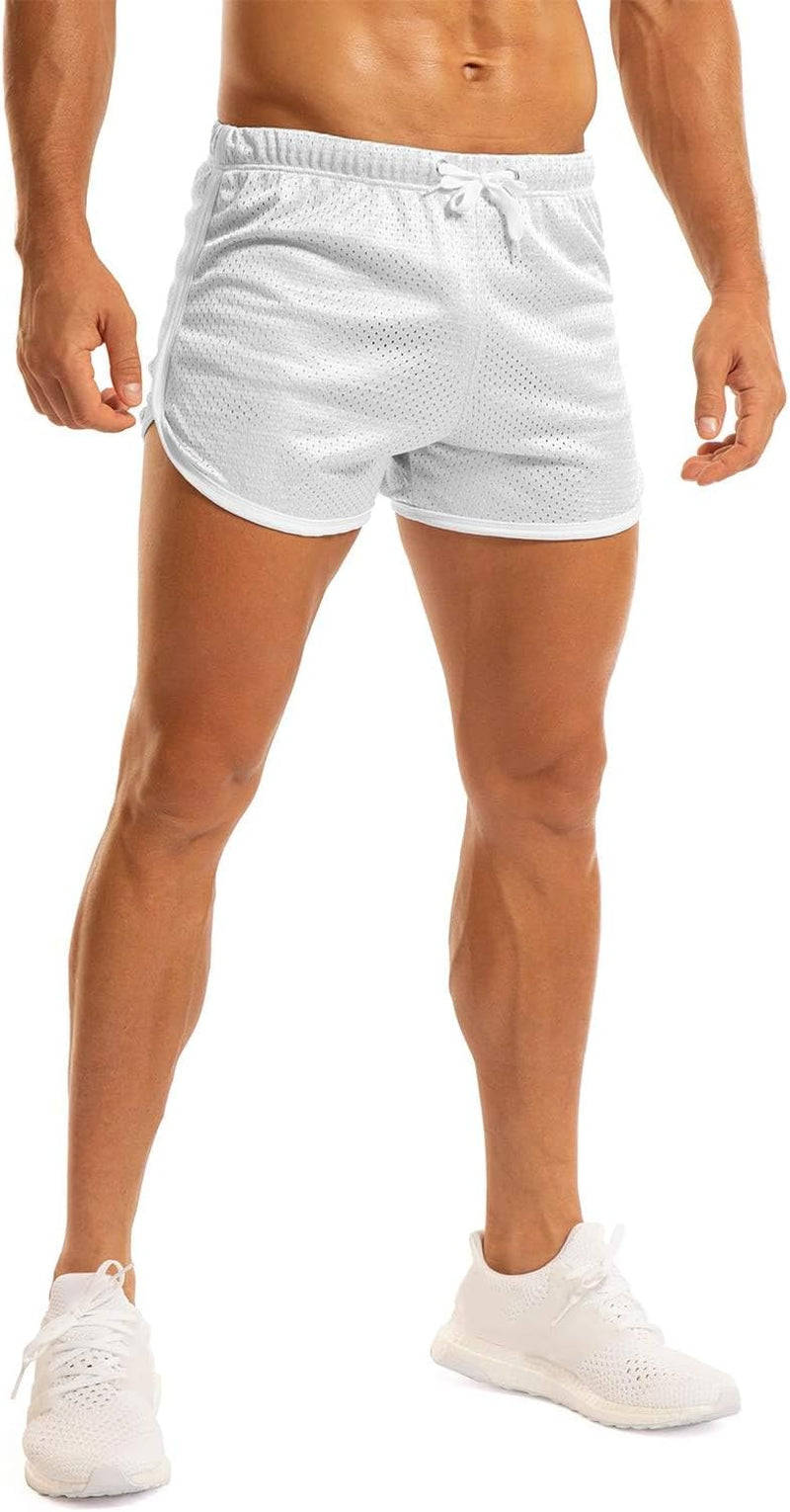 Men'S Fitted Shorts Bodybuilding Workout Gym Running Tight Lifting Shorts