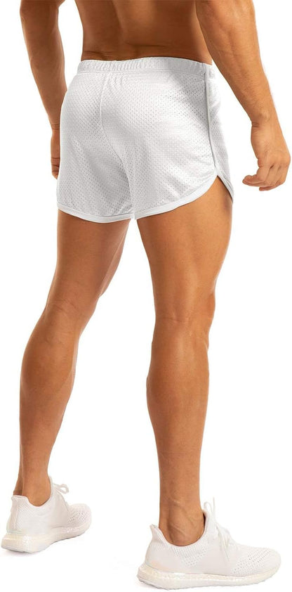 Men'S Fitted Shorts Bodybuilding Workout Gym Running Tight Lifting Shorts