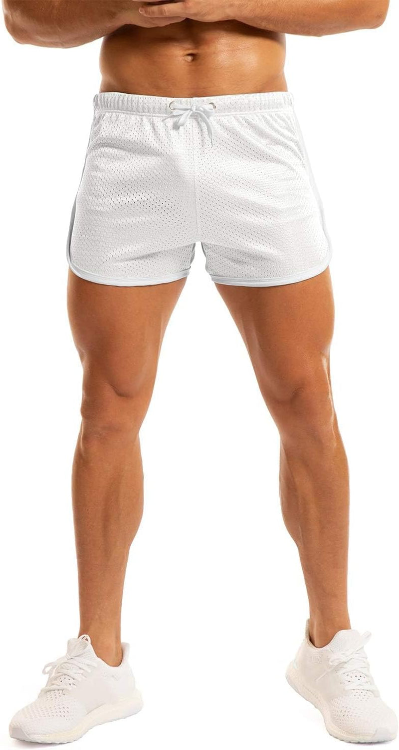 Men'S Fitted Shorts Bodybuilding Workout Gym Running Tight Lifting Shorts