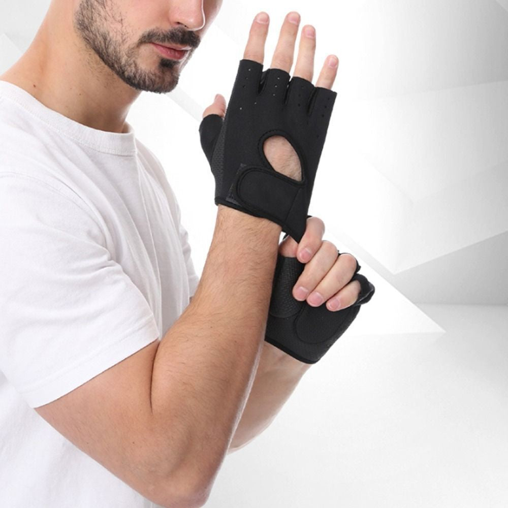 Women Men Half Finger Work Out Gym Gloves Sport Weight Lifting Exercise Fitness